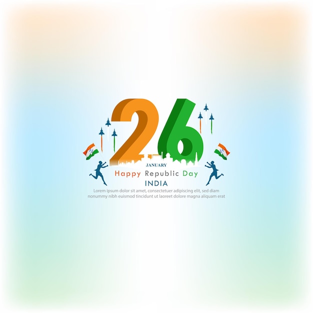 Vector illustration for happy republic day india26 January