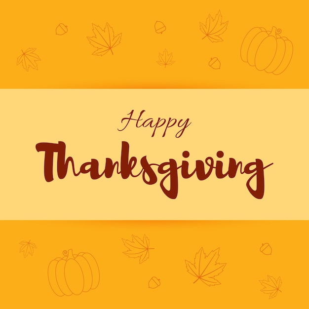 Vector illustration for Happy Thanksgiving day banner