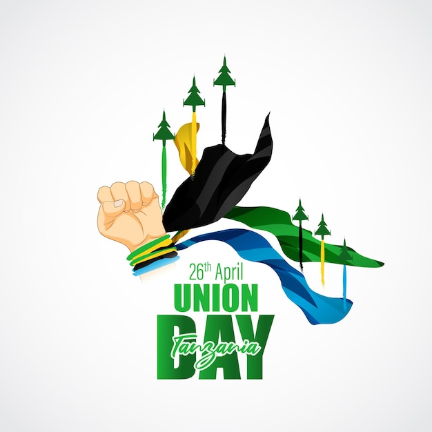 Vector illustration for happy union day Tanzania