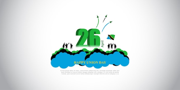 Vector illustration for happy union day Tanzania