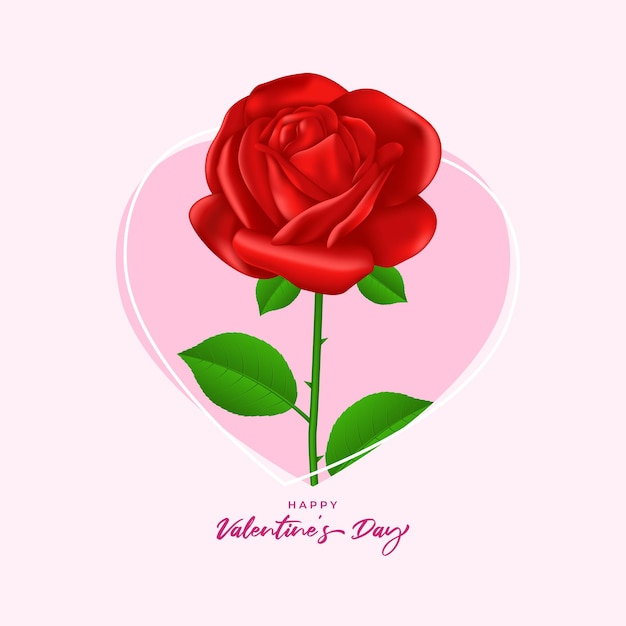 Vector illustration of Happy Valentine's Day concept greeting