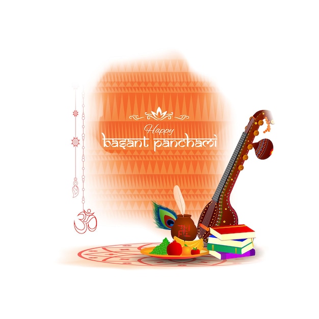 Vector illustration of Happy Vasant Panchami