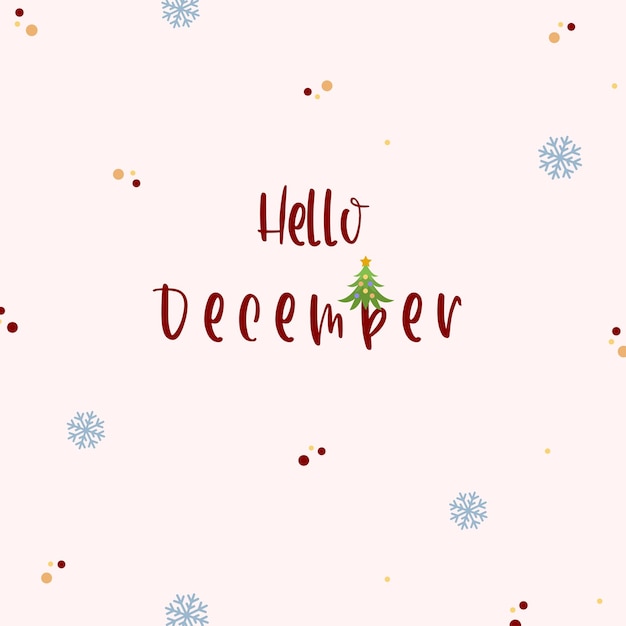 Vector vector illustration hello december