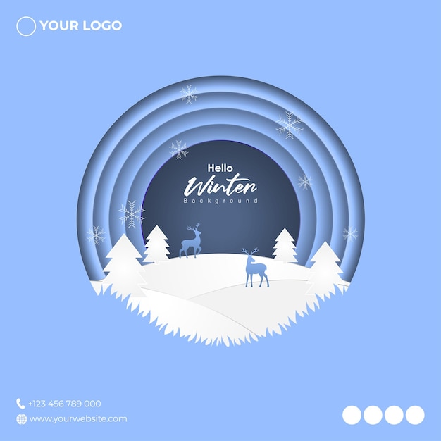 Vector illustration for hello winter