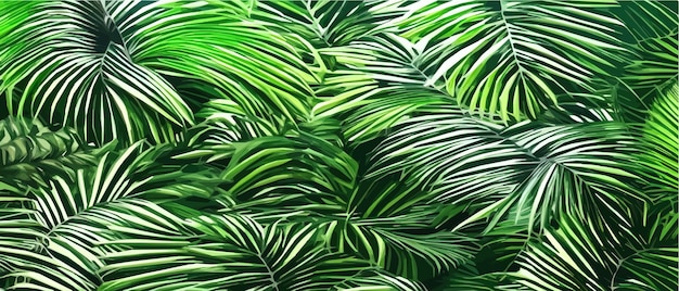 Vector illustration horizontal tropical leaves banners Exotic botanical design cosmetics spa healthcare products