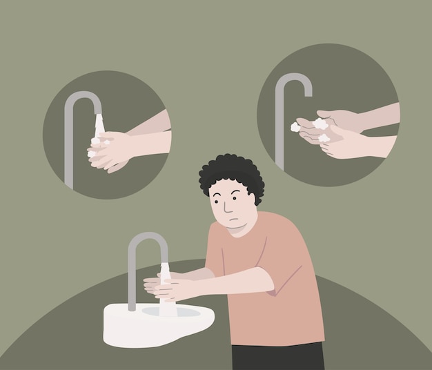 vector illustration how actually the way to wash hands