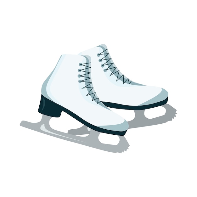 Vector illustration of ice figure skate winter sport skates icon figure skates ready for your design