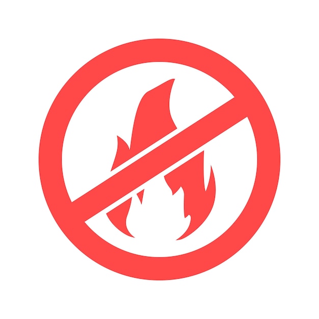 vector illustration of the icon can't light a fire play with fire