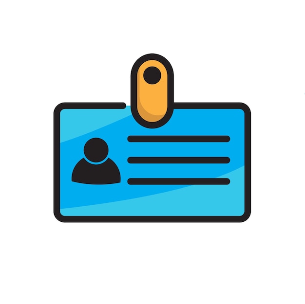 vector illustration of identity card icon ID