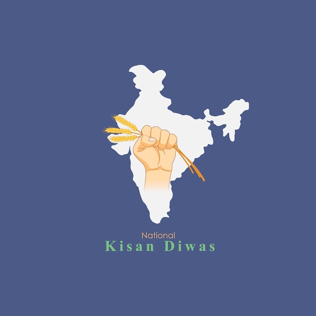 Vector illustration for India Kisan Diwas means Farmer Day