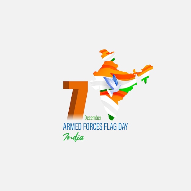 Vector illustration of Indian armed forces day banner