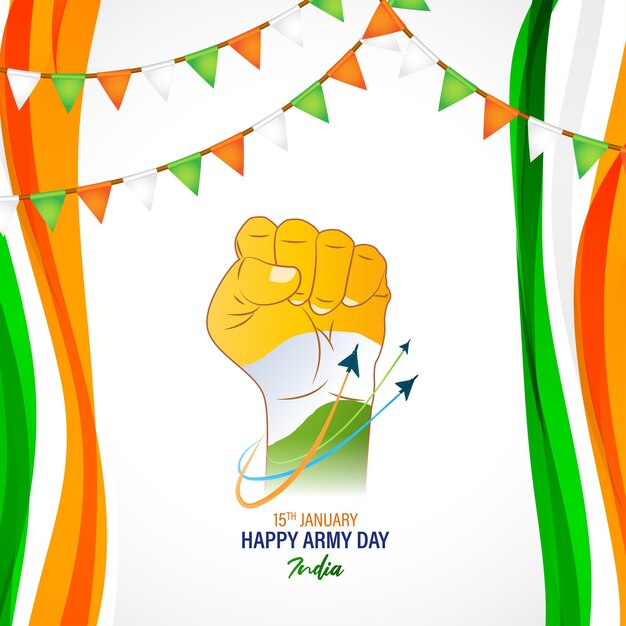 Vector illustration for Indian army day background banner