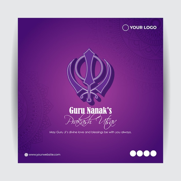 Vector illustration for Indian festival Guru Nanak Jayanti