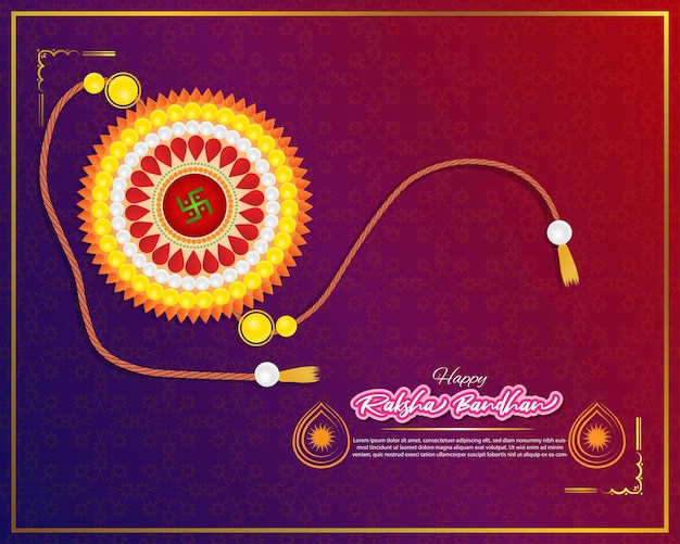 Vector illustration for Indian festival Raksha Bandhan greeting