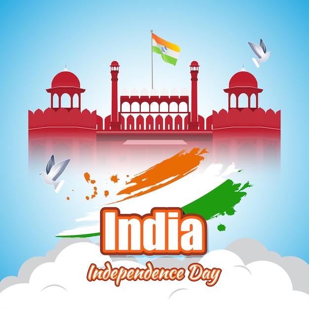 Vector illustration for Indian Independence Day