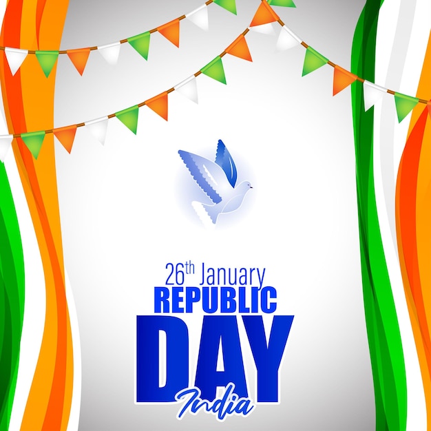 Vector illustration of Indian Republic Day banner