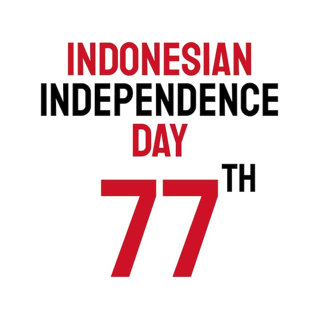 Vector illustration of Indonesian Independence Day with a red and white theme