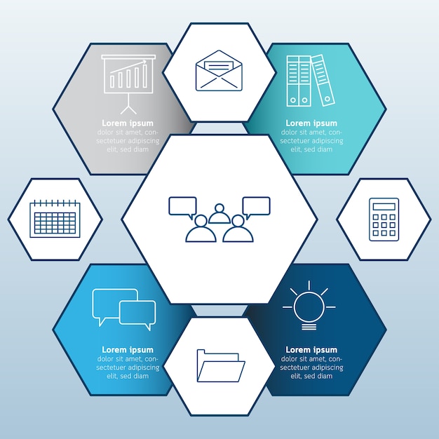 Vector illustration infographic business presentation concept. 