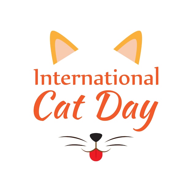 Vector illustration for International Cat Day