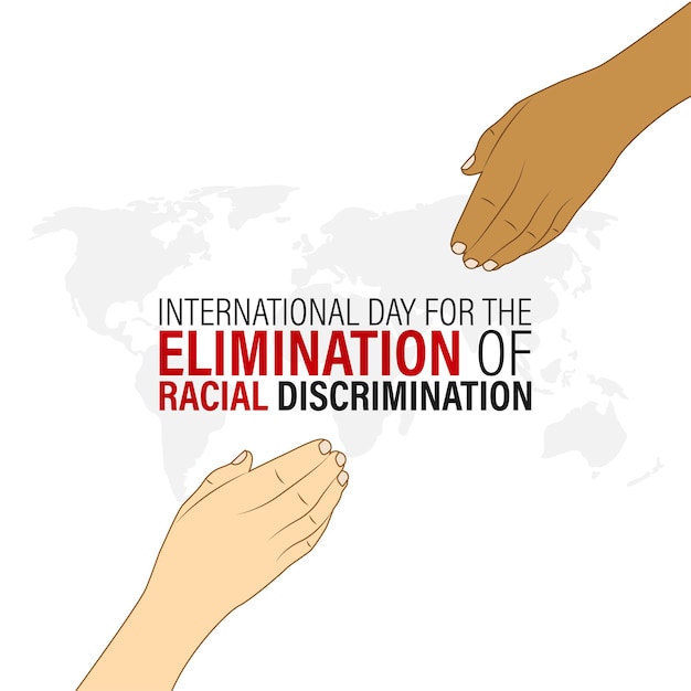 Vector illustration of International Day for the Elimination of Racial Di social media feed template