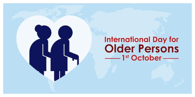 Vector illustration for International Day for Older Persons banner