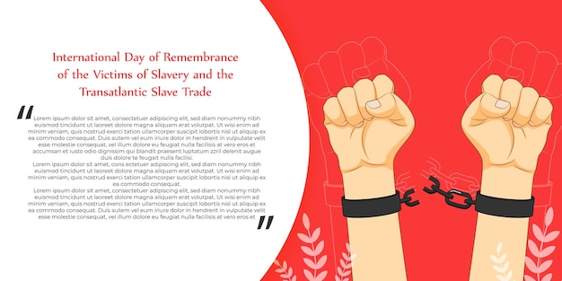 Vector illustration of International Day of Remembrance of the victims of slavery and the Transatlantic slave