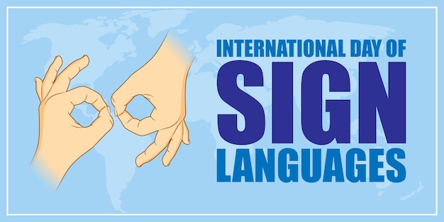 Vector illustration for International Day of Sign Languages