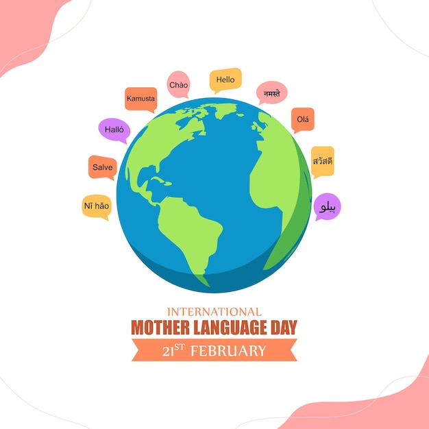 Vector illustration of International Mother Language Day 21 February