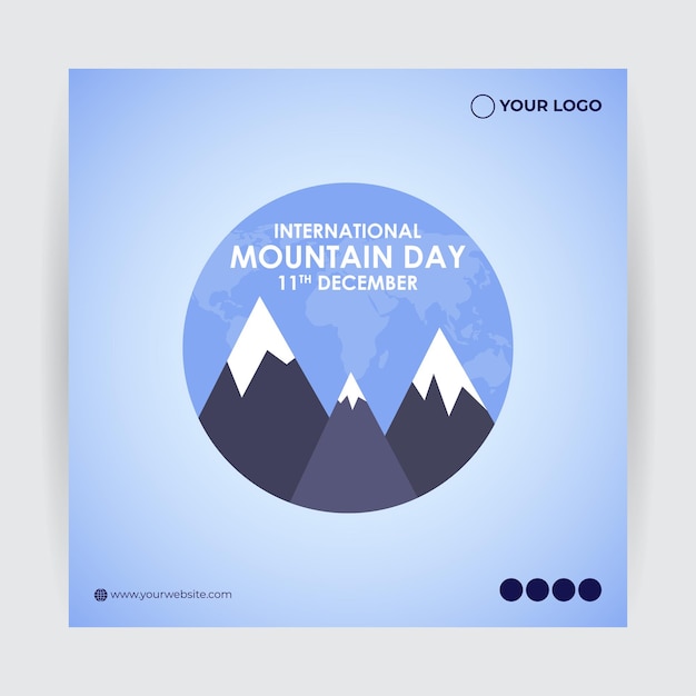 Vector illustration of International Mountain Day