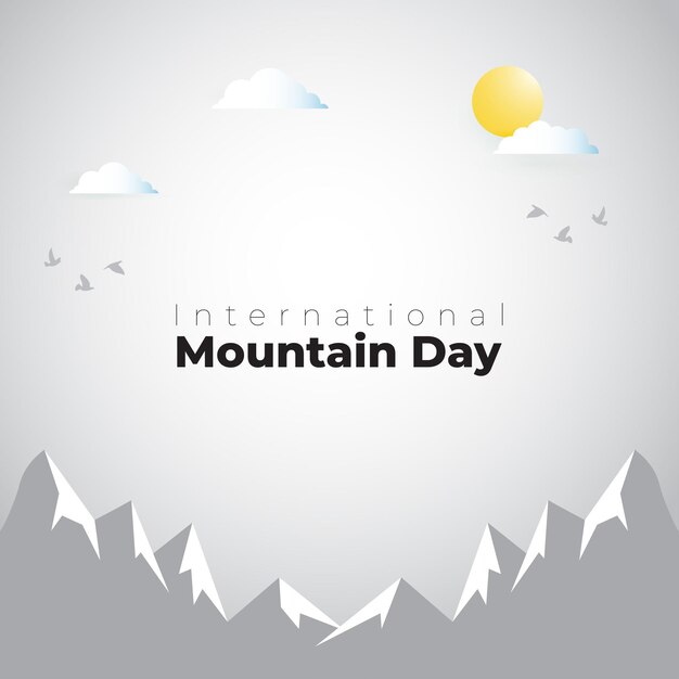 Vector illustration of International mountain day