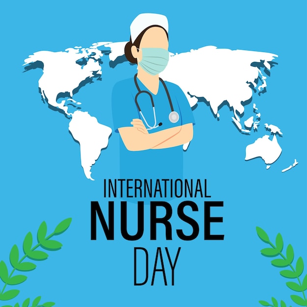 Vector vector illustration for international nurse day banner