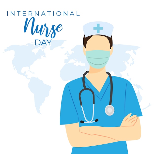 Vector illustration of International Nurses Day banner