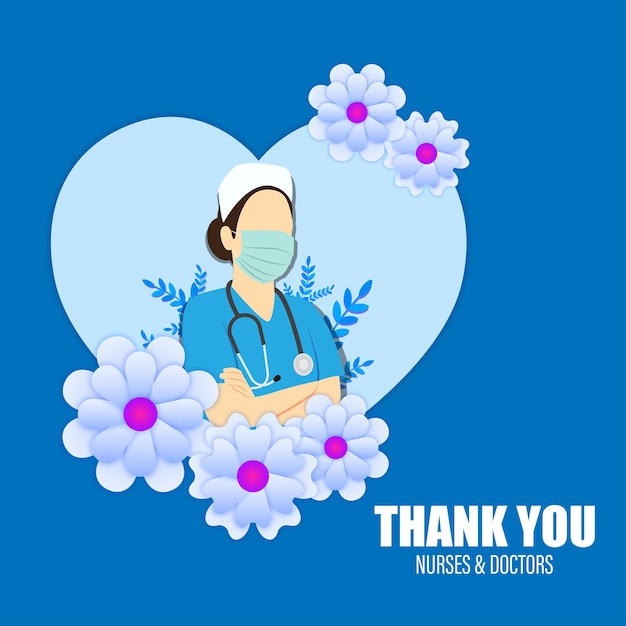 Vector vector illustration of international nurses day social media feed template