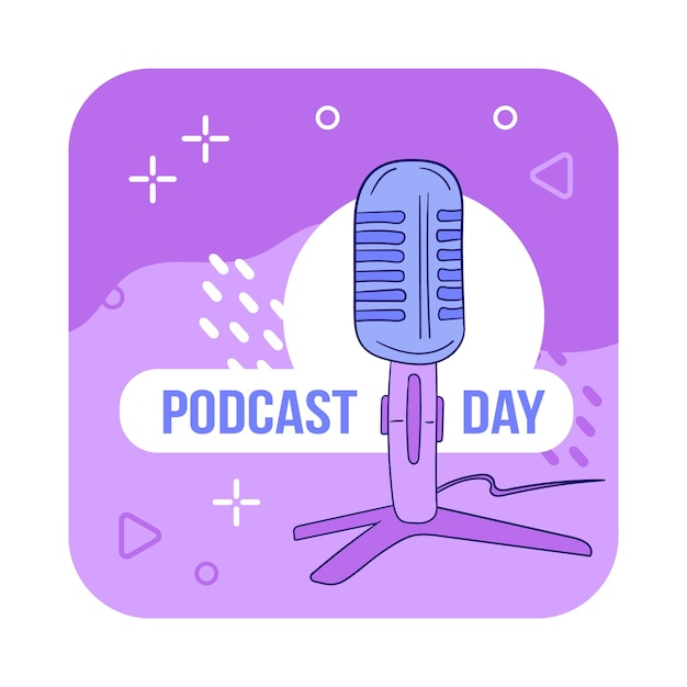 Vector illustration of International Podcast Day on September 30th