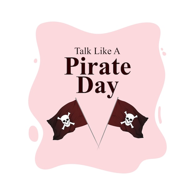 Vector illustration of International Talk Like a Pirate Day banner