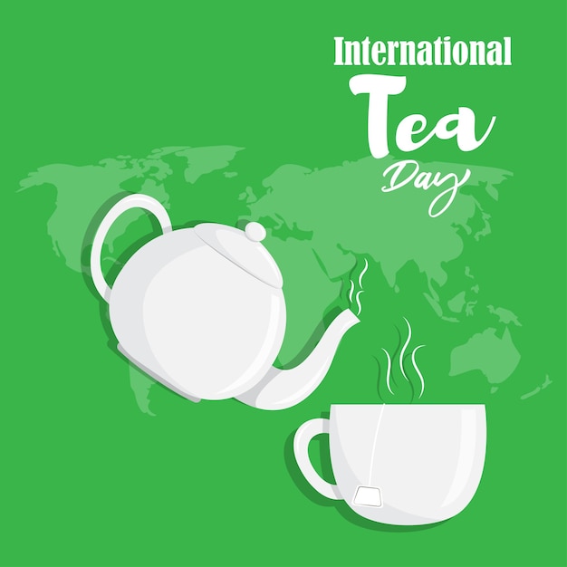 Vector illustration of International Tea Day 21 May