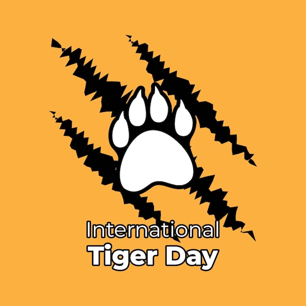 Vector illustration for International Tiger Day