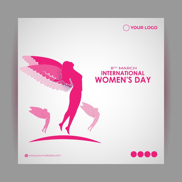 Vector illustration for International Women's Day 8 March background