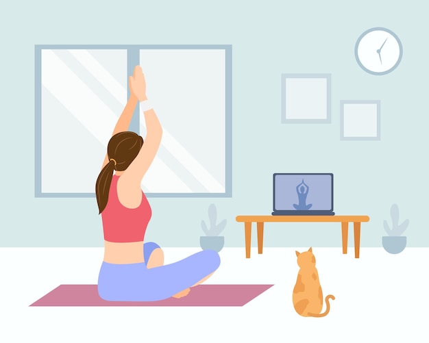 Vector illustration of International Yoga day concept banner