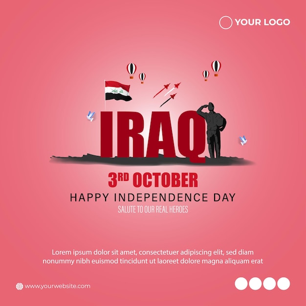 Vector vector illustration for iraq independence day