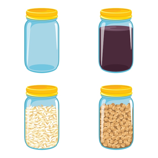 Vector Illustration Of Jars