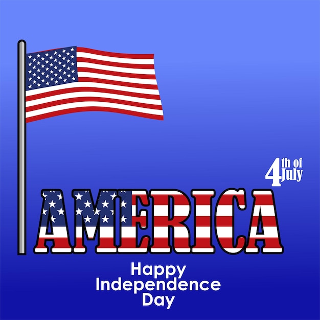 Vector illustration of july 4th american birthday