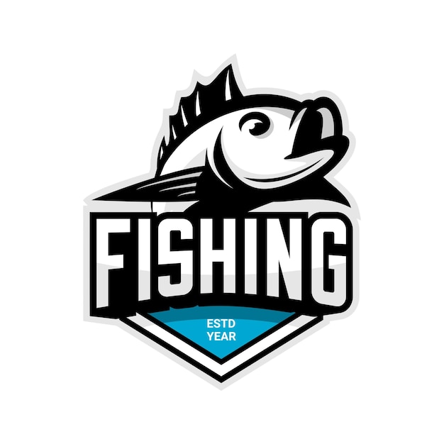 vector illustration of jumping fish logo, fishing logo vector