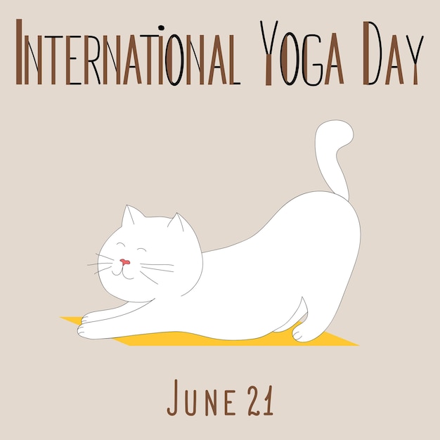 Vector vector illustration of june 21st international yoga day