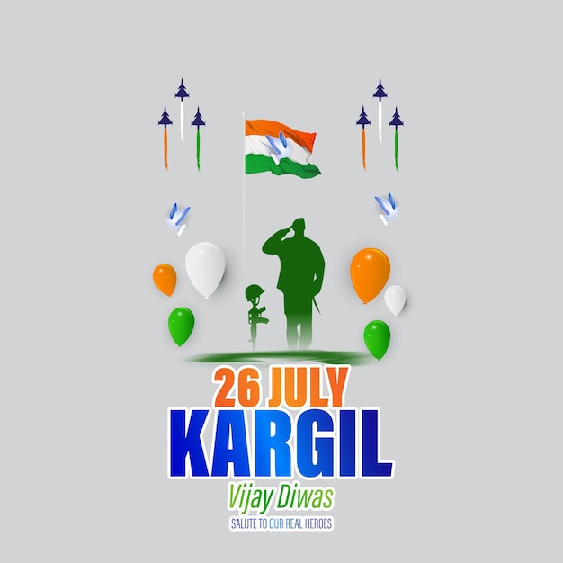 Vector illustration for Kargil Vijay Diwas banner