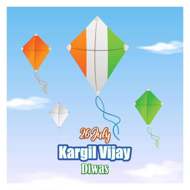 Vector illustration for Kargil Vijay Diwas banner