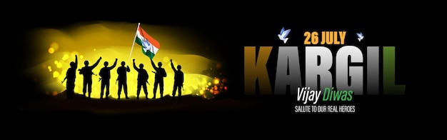 Vector illustration for Kargil Vijay Diwas banner