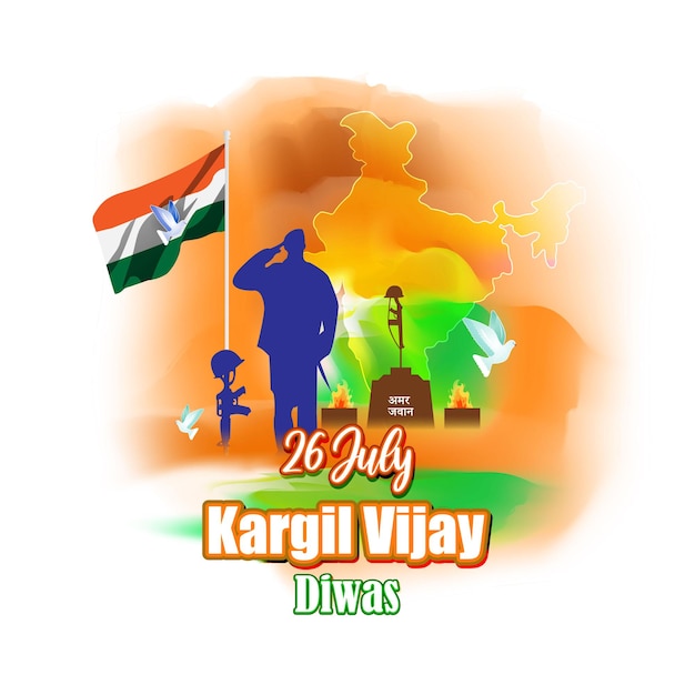 Vector illustration for Kargil Vijay Diwas