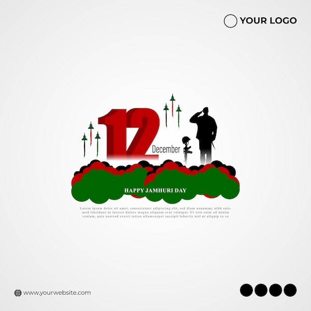 Vector illustration for Kenya jamhuri day means republic day