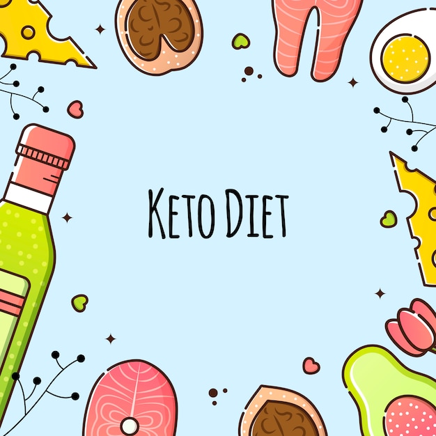 Vector illustration of keto diet